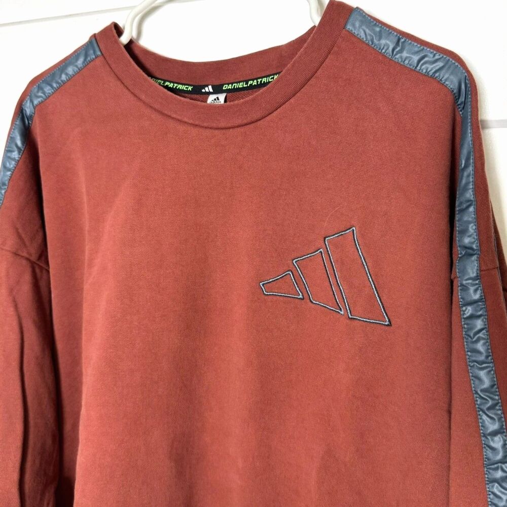 Adidas x Daniel Patrick Fleece Crewneck Sweatshirt Rust Orange XLT Big & Tall